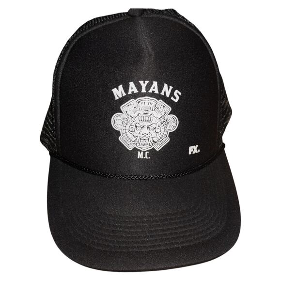 Mayans M.C. FX TV Show Trucker Hat Black Mesh Snapback Sons of Anarchy - Picture 1 of 7